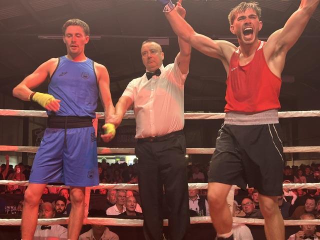 Sion O Sullivan is thrilled to gain a split decision in a titanic fight in the bout of the evening