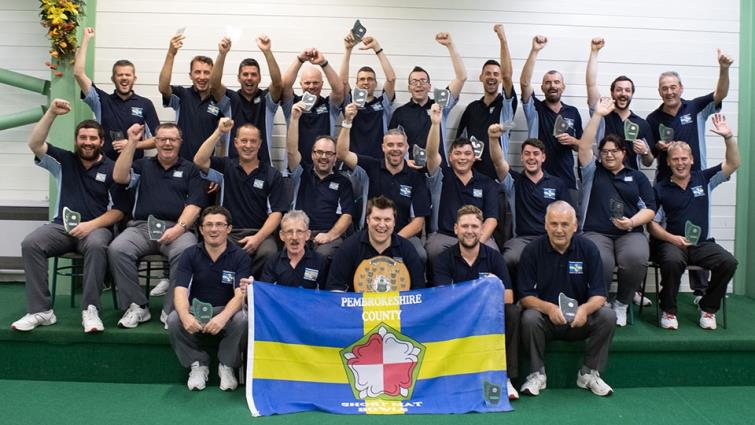 The delighted Pembrokeshire team
