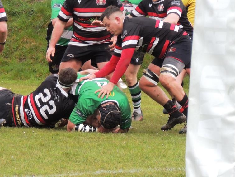 Raff Williams hauled down short