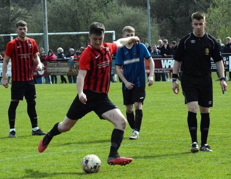 Rhys Jones scored a stunning free kick for Goodwick