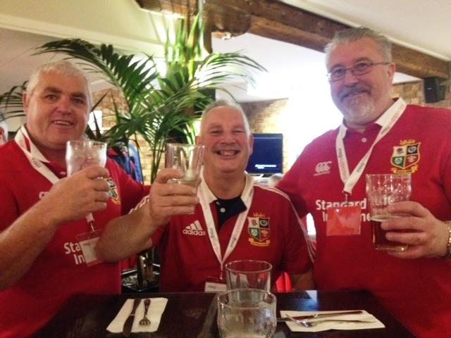 Michael with Kevin Locke and Skyrme Lewis on a Lions Tour
