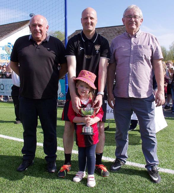 Winning manager Nigel Delaney of Goodwick United