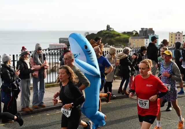 The Shark looks sharp at Tenby 10K. Picture Gareth Davies Photography