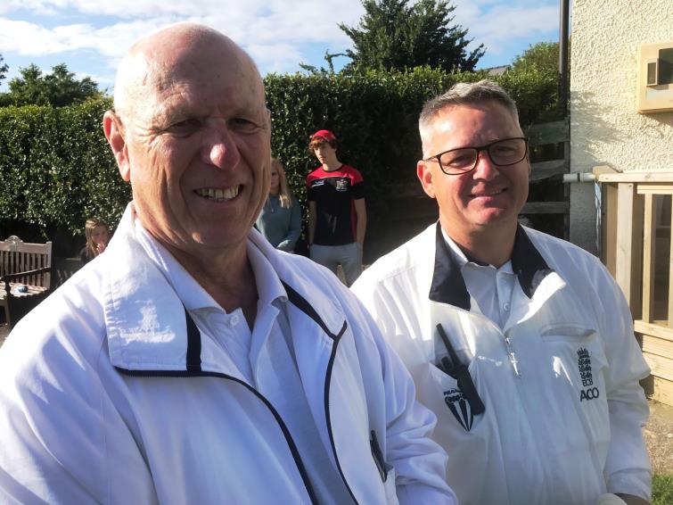 Umpires Steve Williams and Neill Crawshaw
