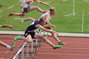 Shaun shines in the high hurdles