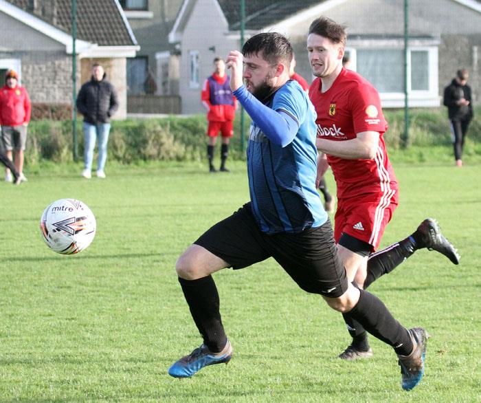 Shane Walsh in action for Hakin at Carew. Picture Susan McKehon
